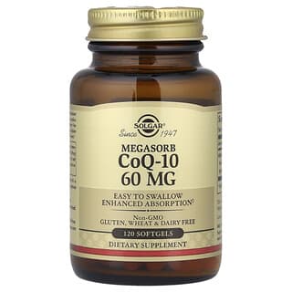 Solgar, Megasorb CoQ-10, 60 mg, 120 capsules à enveloppe molle