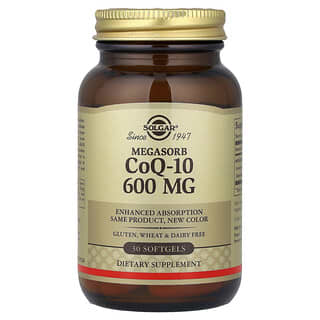 سولغار‏, CoQ-10 (مساعد الإنزيم Q-10)، 600 مجم، 30 كبسولة هلامية