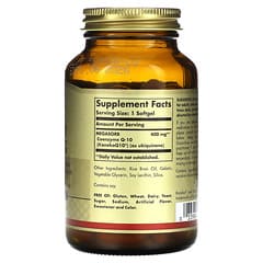 Solgar, Megasorb CoQ-10, 400 mg, 60 cápsulas blandas