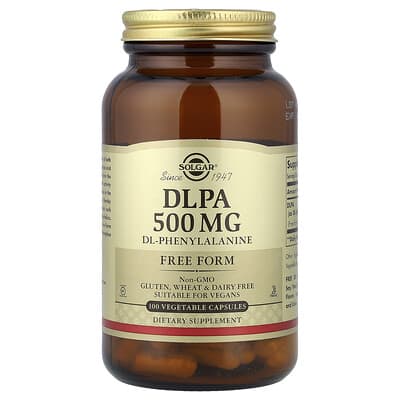 Solgar, DLPA, Free Form, 500 mg, 100 vegetarian capsules.