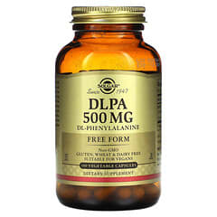 Solgar, DLPA, DL-Phenylalanine,  Free Form, 500 mg, 100 Vegetable Capsules