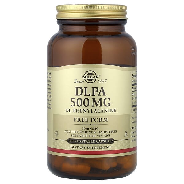 Solgar, DLPA, 500mg, 베지 캡슐 100정
