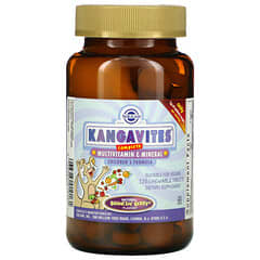 Solgar, Kangavites, повноцінний дитячий комплекс з вітамінами та мінералами, містить ягідний ароматизатором Bouncin' Berry, 120 жувальних таблеток