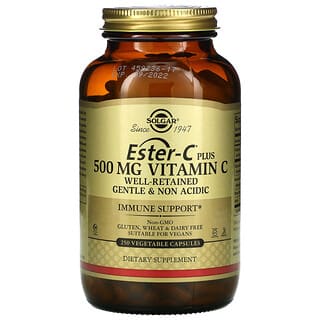 Solgar, エステル-Cプラス、500 mg、250植物性カプセル