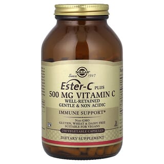 Solgar, Ester-C®, plus vitamine C, 500 mg, 250 plantaardige capsules