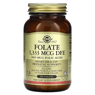 Solgar, Folate, 1333 µg d'EFA, 250 comprimés