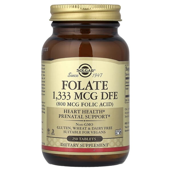 Solgar, Foliumzuur, 1.333 mcg DFE, 250 tabletten