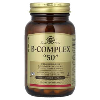 Solgar, Complejo de vitaminas B “50”, 100 cápsulas vegetales