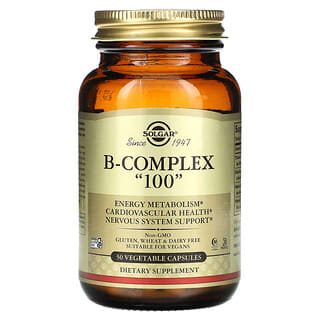 Solgar, B Complex «100», 50 растительных капсул