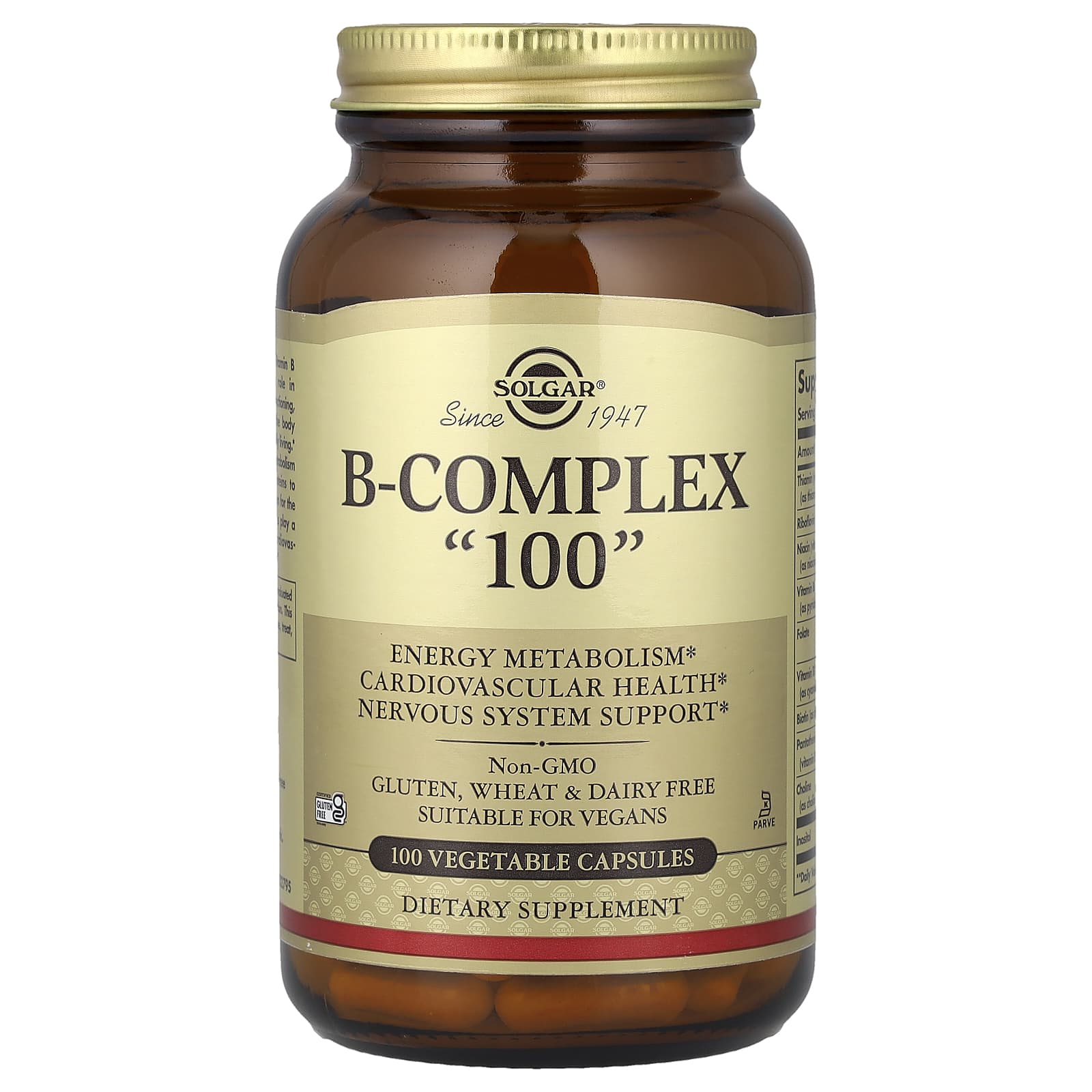 Solgar B-Complex 100 витамины группы B для энергии iHerb