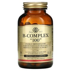 Solgar, B-Complex "100", Vitamin-B-Komplex, 100 pflanzliche Kapseln