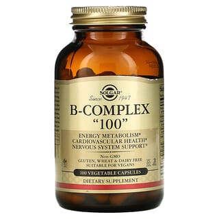 Solgar, Complejo de vitaminas B “100”, 100 cápsulas vegetales