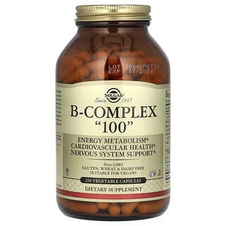 Solgar, Complexe de Vitamine B "100", 250 gélules végétales