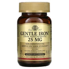 Solgar, Gentle Iron, 25 mg, 90 Vegetable Capsules