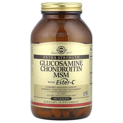 Solgar, Glucosamine Chondroitin MSM with Ester-C, 180 Tablets