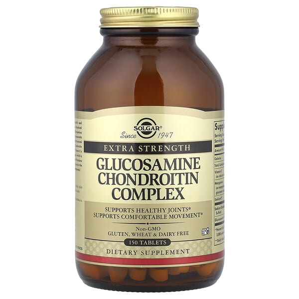 Solgar, Complejo de glucosamina y condroitina, 150 comprimidos