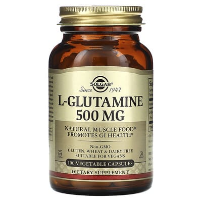 Solgar, L-Glutamine, 500 mg, 100 Vegetarian Capsules