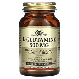 Solgar, L-glutammina, 500 mg, 100 capsule vegetali