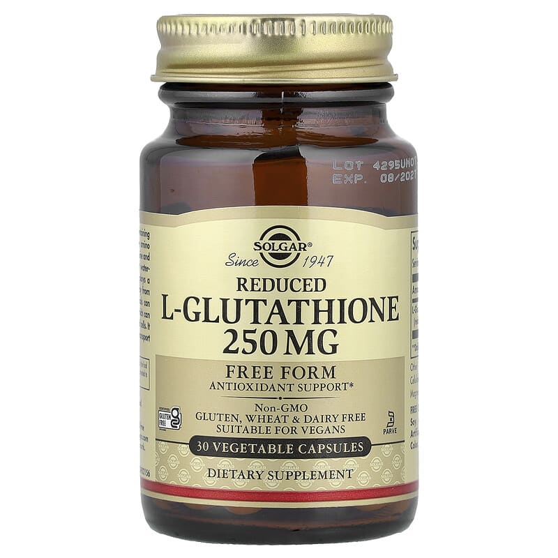 Reduced L-Glutathione, 250 mg, 30 Vegetable Capsules