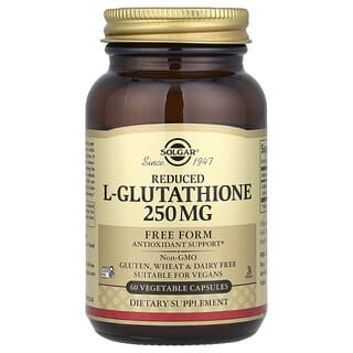 Solgar, L-Glutatión Reducido, 250 mg, 60 Cápsulas Vegetales