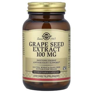 Solgar, Grape Seed Extract, 100 mg, 60 Vegetable Capsules