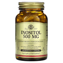 Solgar, Inositol, 500 mg, 100 cápsulas vegetales