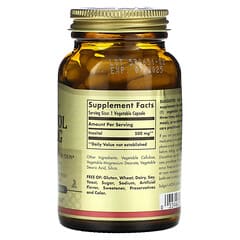Solgar, Inositol, 500 mg, 100 cápsulas vegetales