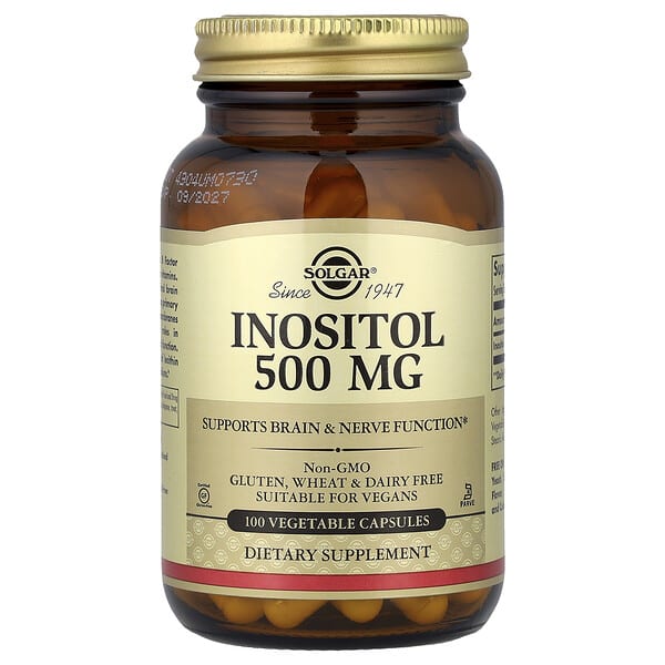 Inositol, 500 mg, 100 Vegetable Capsules