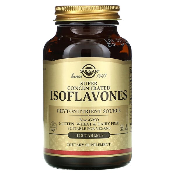 Solgar, ізофлавони, суперконцентровані, 120 таблеток