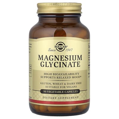 Solgar, Magnesium Glycinate, 90 Vegetable Capsules (120 mg per Capsule)