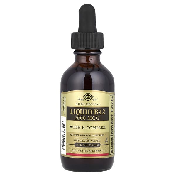 Liquid B-12, Sublingual, 2,000 mcg, 2 fl oz (59 ml)