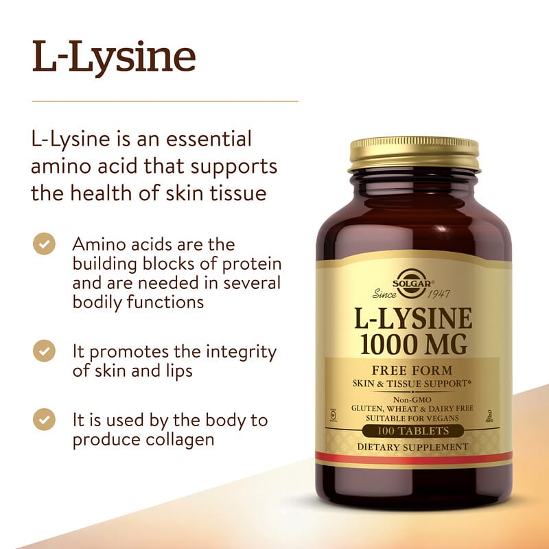 L-リジン、 1000mg、 100錠