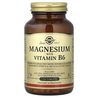Solgar, Magnesium with Vitamin B6, 250 Tablets
