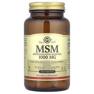 Solgar, MSM (Metilsulfonilmetano), 1.000 mg, 120 Comprimidos