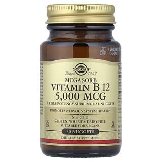 Solgar, Megasorb, Vitamin B12, 5,000 mcg, 30 Nuggets