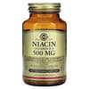 Niacina (vitamina B3), 500 mg, 100 cápsulas vegetales