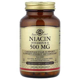 Solgar, Niacin (Vitamin B 3), 500 mg, 100 Vegetable Capsules