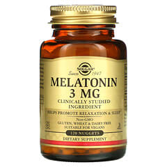 Solgar, мелатонин, 3 мг, 120 жевательных таблеток