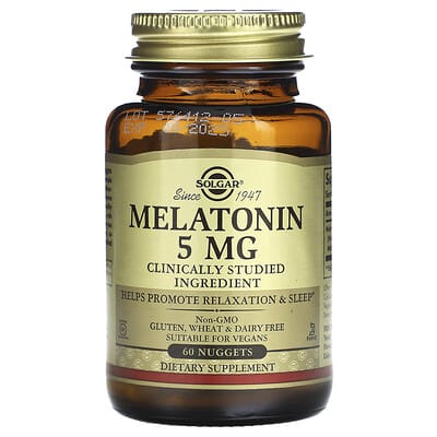Solgar, Melatonin, 5 mg, 60 Tablets