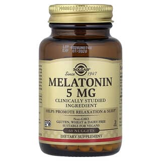 Solgar, メラトニン、5mg、60粒