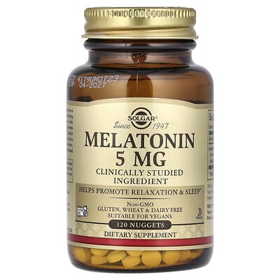 Solgar, Melatonin, 5 mg, 120 Nuggets