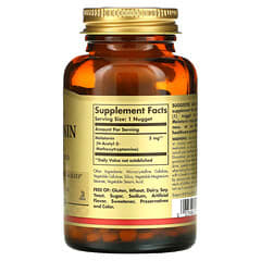 Solgar, Melatonina, 5 mg, 120 tabletas