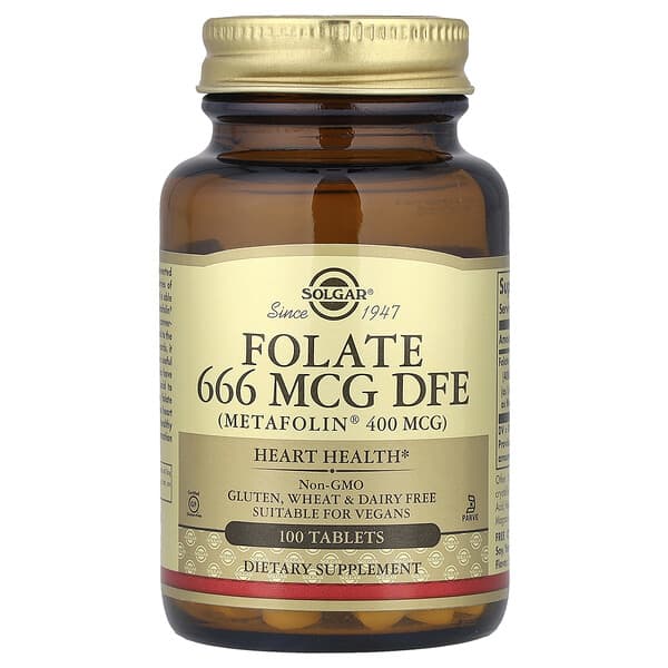 Folate, 666 mcg DFE, 100 Tablets