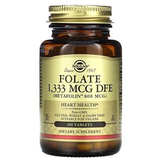 Solgar, Folate, 1.333 mcg, 100 Tabletten (1.333 mcg DFE pro Tablette)