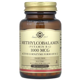 Solgar, Methylcobalamin (Vitamin B12), 1,000 mcg, 60 Nuggets