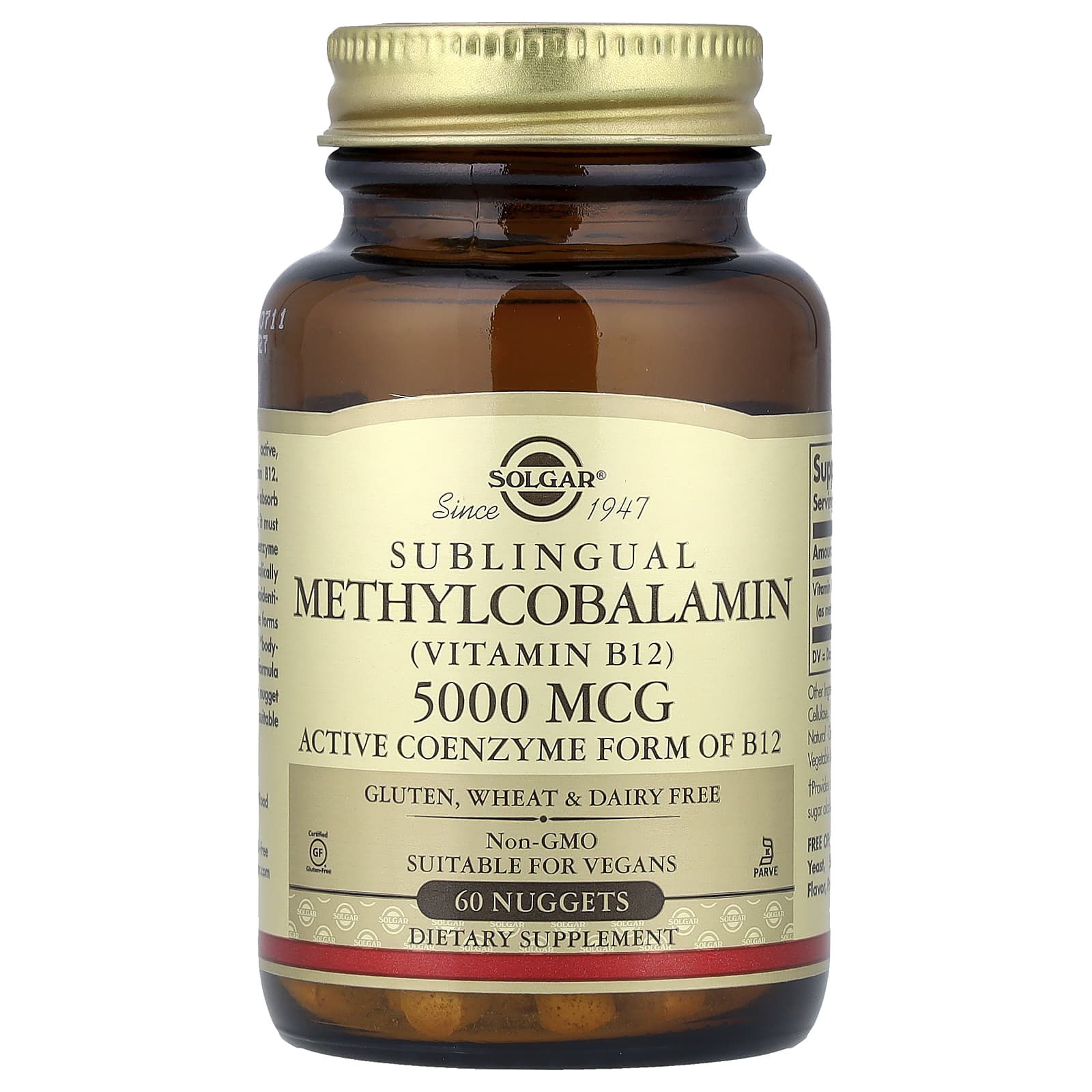 舌下用メチルコバラミン（ビタミンB12）、5,000mcg、60粒