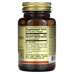 Solgar, Metilcobalamina sublingual (vitamina B12), 5000 mcg, 60 comprimidos pequeños