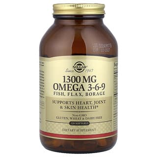 Solgar, 歐米茄 3-6-9，1300毫克，120粒軟膠囊