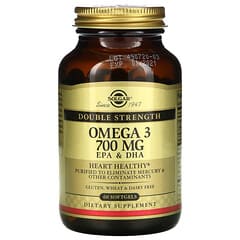 Solgar, Oméga-3, EPA et DHA, Double concentration, 700 mg, 60 capsules à enveloppe molle