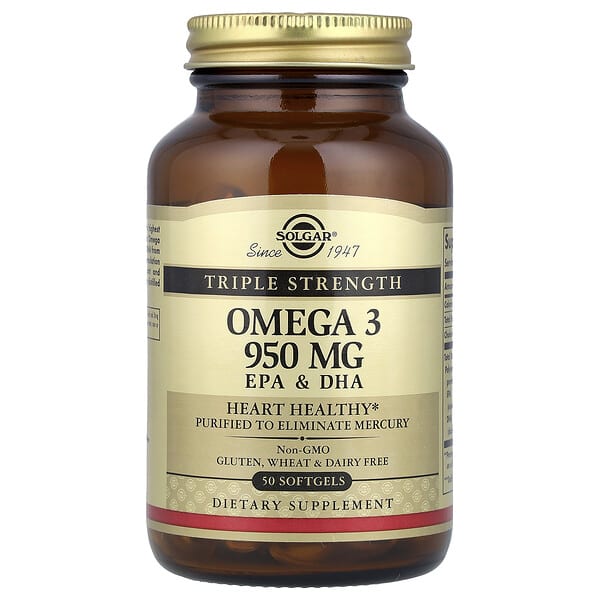 Omega-3, EPA & DHA, Triple Strength, 950 mg, 50 Softgels